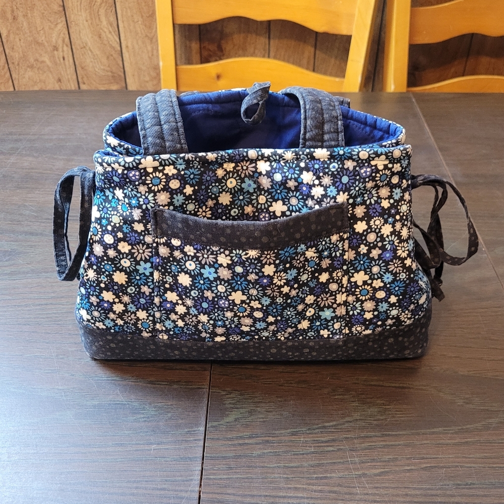Blue and Black Hobo Bag